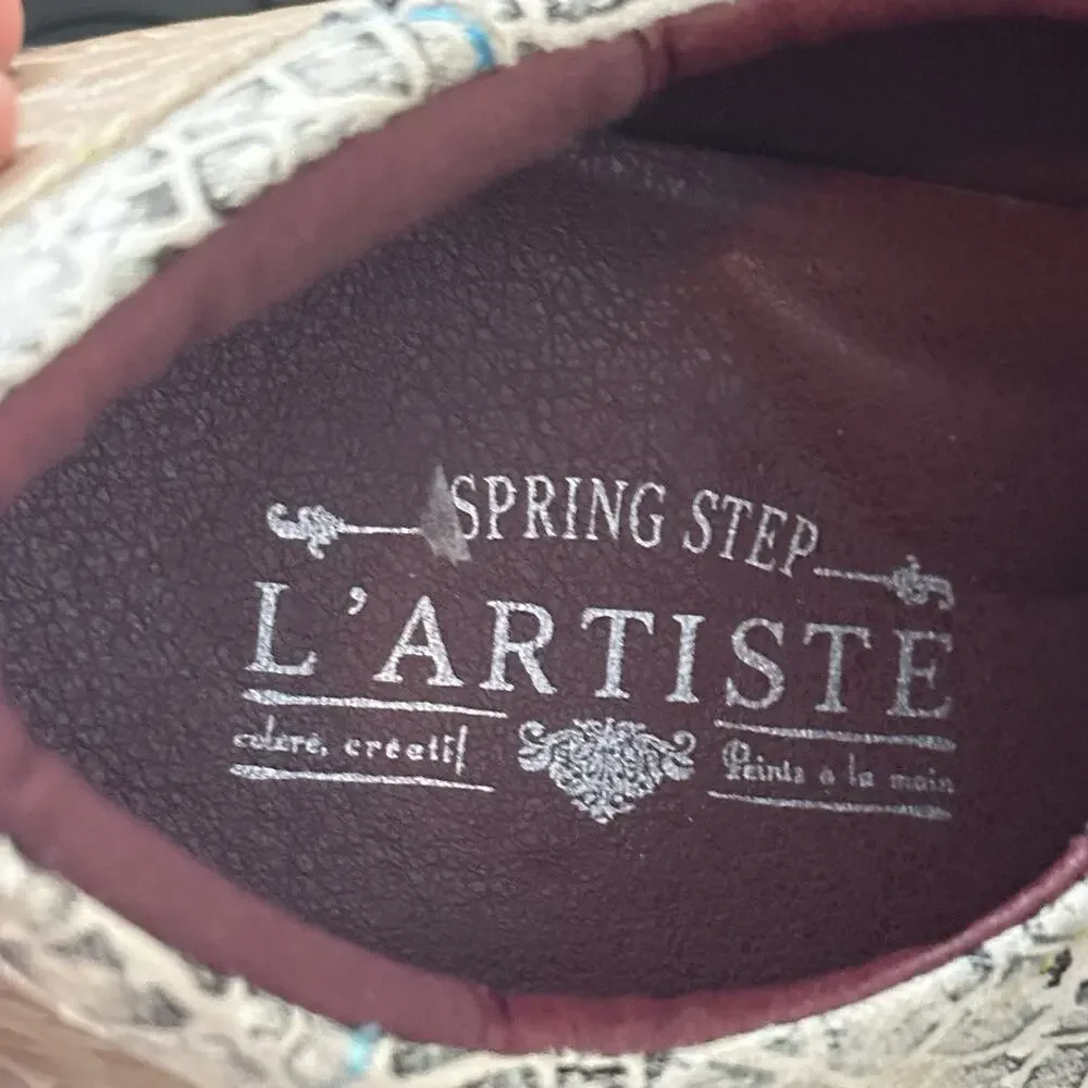 L’Artiste Spring Step Danli Cosmic Leather Sneaker Shoes EU 42 US 10.5 Embossed - Picture 6 of 11